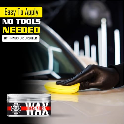 Image of Foxcare Carnauba Hard Wax for Cars & Bikes | 180g Paste Wax | Brazilian Grade 1 Carnauba | UV Protection | Scratch & Swirl Remover | 6 Month High Gloss Paint Protection
