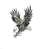 Temporary Tattoos Stickers Fake Body Arm Chest Shoulder Tattoos for Men or Women (Eagle)