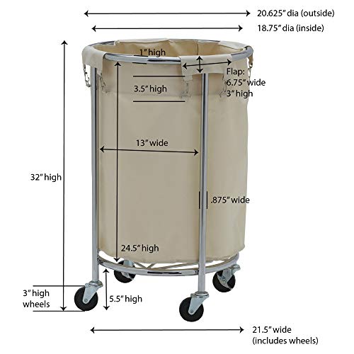 Household Essentials Commercial Round Laundry Hamper #TOP6