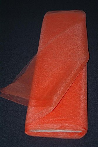 generique Tulle Souple Mariage Orange Grande Largeur 300 cm au Metre Deco Robe Tutu