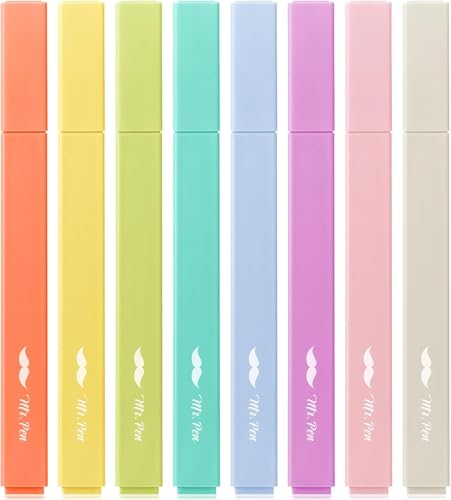 Mr. Pen – Customizable Highlighters, Personalized with Logo or Text, UV Printed, Chisel Tip, Retro Colors, Bulk Customized Highlighters for Business, Schools, Events, and Gifts