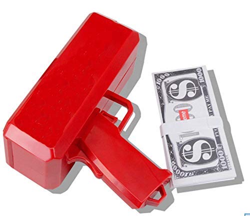 Image of Mimi Super Gun Cash, Money Injector Cash Cannon Rain Cash Gun Money Stress Reducer Anti-Anxiety Toy Christmas Gift Toys for Children & Adults Fun Toy (Red)