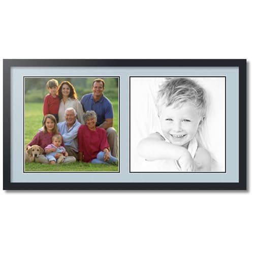 Art to Frames Double-Multimat-1531-860/89-FRBW26079 37 by 19-Inch Picture Frame, 1.25-Inch Wide, Satin Black