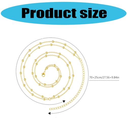 Layered Waist Belt Stylish for Stage Dance Music Festival Jeans Dress Body Jewelry Chain Metallic Belly2