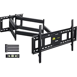 FORGING MOUNT Lang bereik 1090 mm tv-muurbeugelbevestiging,Dubbele scharnierende arm Full Motion Tilt & Swivel tv…