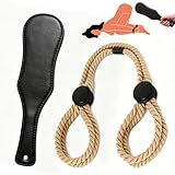 Bondageset Fessel Set Anfänger Sm Peitsche Bondage Seil Einstellbares Rope Flogger Spanking Leder Paddel Bondage Seile Spanking Paddle Set Selfbondage Bondageseil Brüste Bdsm Fesseln für Frauen