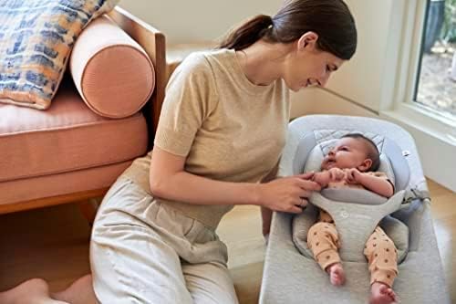 Ergobaby Evolve 3-in-1 Bouncer Seat for Babies and Toddlers 5.5-25lbs - Multi Position Baby Rocker Seat with Adjustable Heights, Secure Harness, Newborn Insert - Light Grey — view 8