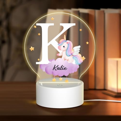 Vicerkear Personalized Cute Forest Animal Night Light for Kids,Custom Name