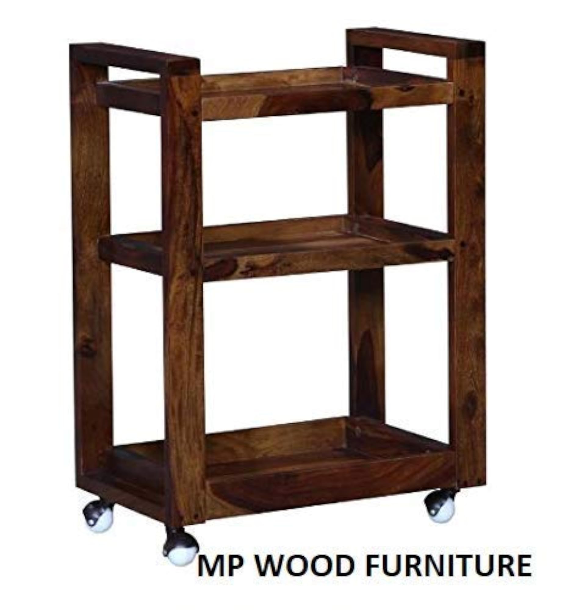 Wooden Serving Trolley, Sheesham Finish