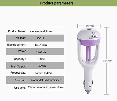 Mightyduty Car Humidifier Diffuser Aromatherapy Essential Oil Diffuser Air Fresheners Pink #TOP7