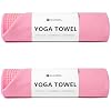 Eunzel 2 Pack Hot Yoga Towel with Grip Dot, Non Slip Yoga Mat Towe Sweat Absorbent Towel for Hot Yoga,Bikram, Pilates and Fitness 72″ x 24″, Pink