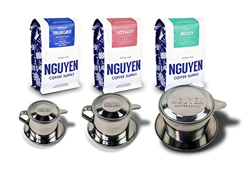 Nguyen Coffee Supply - Original Phin Filter: Stainless Steel 24Oz Chamber 6 Inch Plate Diameter, Perfect Cup Of Phin Drip Coffee In 7 Minutes [24 Oz] #TOP6
