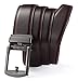 Lingli Dark Brown Belt for Men Ratchet Dress Belt with Automatic Buckle -Trim to Fit-35mm wide-0027-110-DARK BROWN