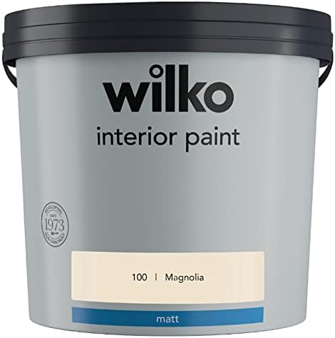 wilko Magnolia Interior Matt Emulsion Paint, Dries in 2-4 Hours, Wipe Clean Surface, Disguises Minor Lumps and Bumps, 5L