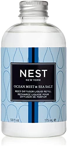 NEST Fragrances Ocean Mist & Sea Salt Reed Diffuser Liquid Refill, 5 Fluid Ounces