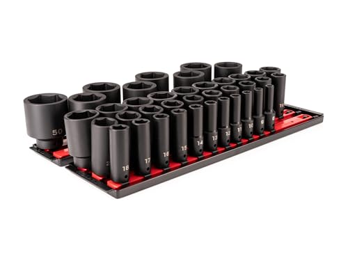 TEKTON 1/2 Inch Drive Impact Socket Set 39-Piece | SID92113
