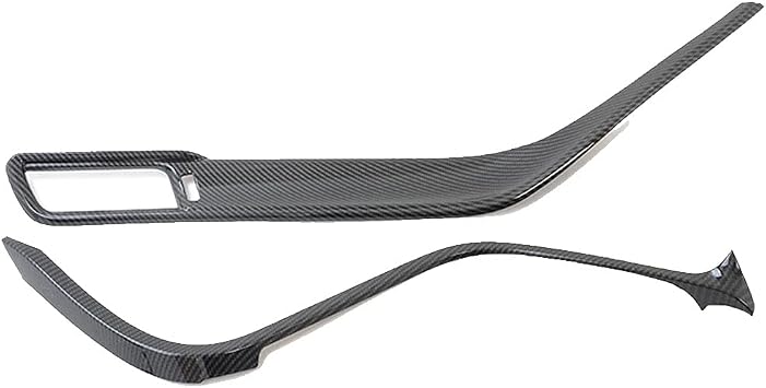 2PCS ABS Carbon Fiber Center Console Molding Panel Cover Dashboard Central Control Strip Interior Decoration Trim Accessories For Toyota Camry 2018 2019 2020 2022 2023 2024