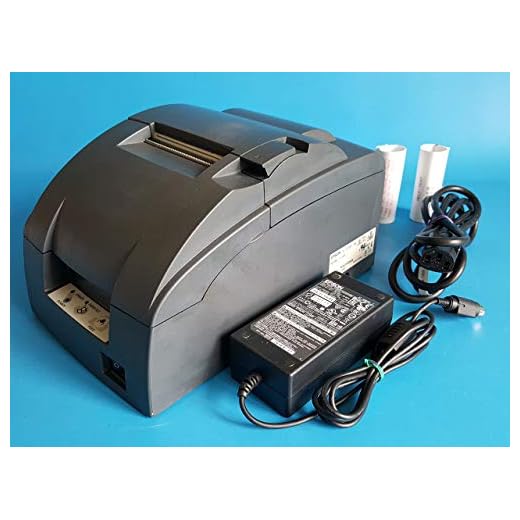 Epson TM-U220B M188B POS Receipt Printer USB Interface - Red & Black Ribbon - with Power Supply (Renewed)