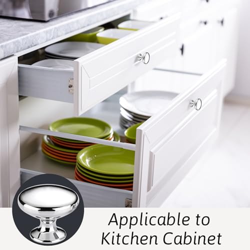 Buysow 6 Stück Möbelknopf, Küchenmöbelgriff, Aluminium-Schranktürknöpfe, praktischer Knauf mit Schrauben für Küchenschränke/Schubladen/Möbelrenovierung und Badezimmer