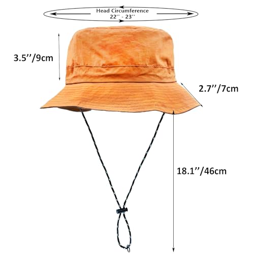 Image of woogwin Waterproof Bucket Rain Hat with Chin Strap Quick Dry Packable Boonie Sun Hat Safari Hat UV Protection
