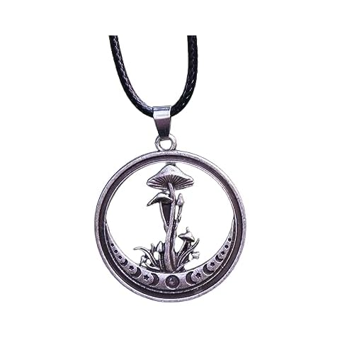 SanLan Mushroom Moon Phase Necklace - Magical Gifts for Women Cover