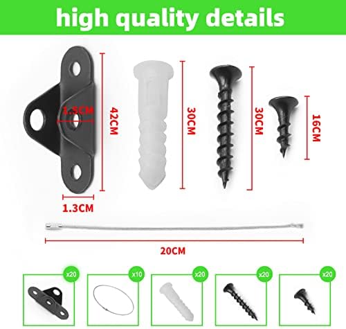 Furniture Straps (10 Pack) Baby Proofing Metal Anti Tip Furniture Anchors Kit, Furniture Wall Straps Secure Heavy Falling Furniture Prevention Straps Toddler and Pet Safety Straps.