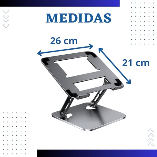 Suporte para Notebook Aluminio Articulado até 17 Polegadas Apoio para Tablet Ajustável Dobrável Lapt