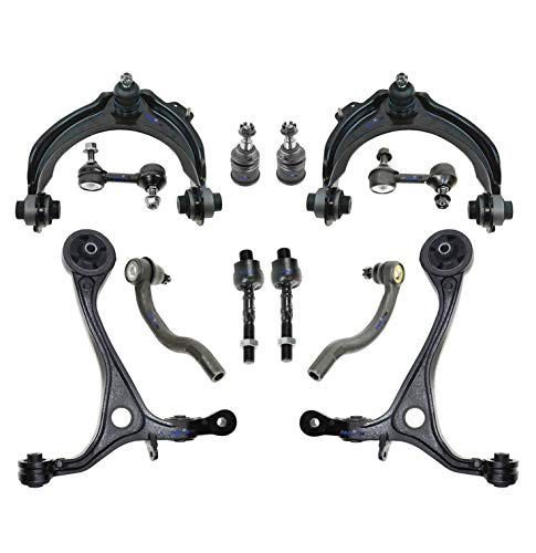 12 Pc New Upper & Lower Control Arm Ball Joints Sway Bars Tie Rod Ends Complete Front Suspension Kit
