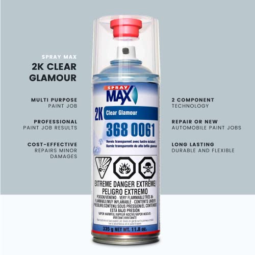 Gold Label Detailing Spraymax 3680061 2K Clear Coat Aerosol Spray Can 2 Stage Automotive High Gloss Clearcoat Spray Can Trigger (6) #TOP5