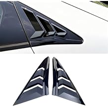 Rear Side Window Louvers Replacement for 2016-2021 Honda Civic 10th Gen Hatchback, Type R - Decorate Cover Rear Air Vent Window Louvers Blinds, Covers Auto Accessories Glossy Black
