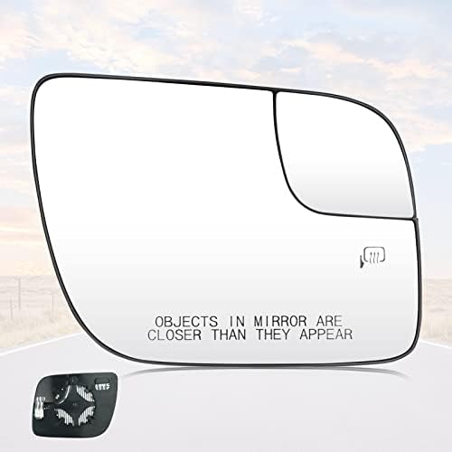 Youxmoto for 2011-2017 Ford Explorer Passenger Right Heated Side View Mirror Glass, with Rear Holder, Replace BB5Z17K707A