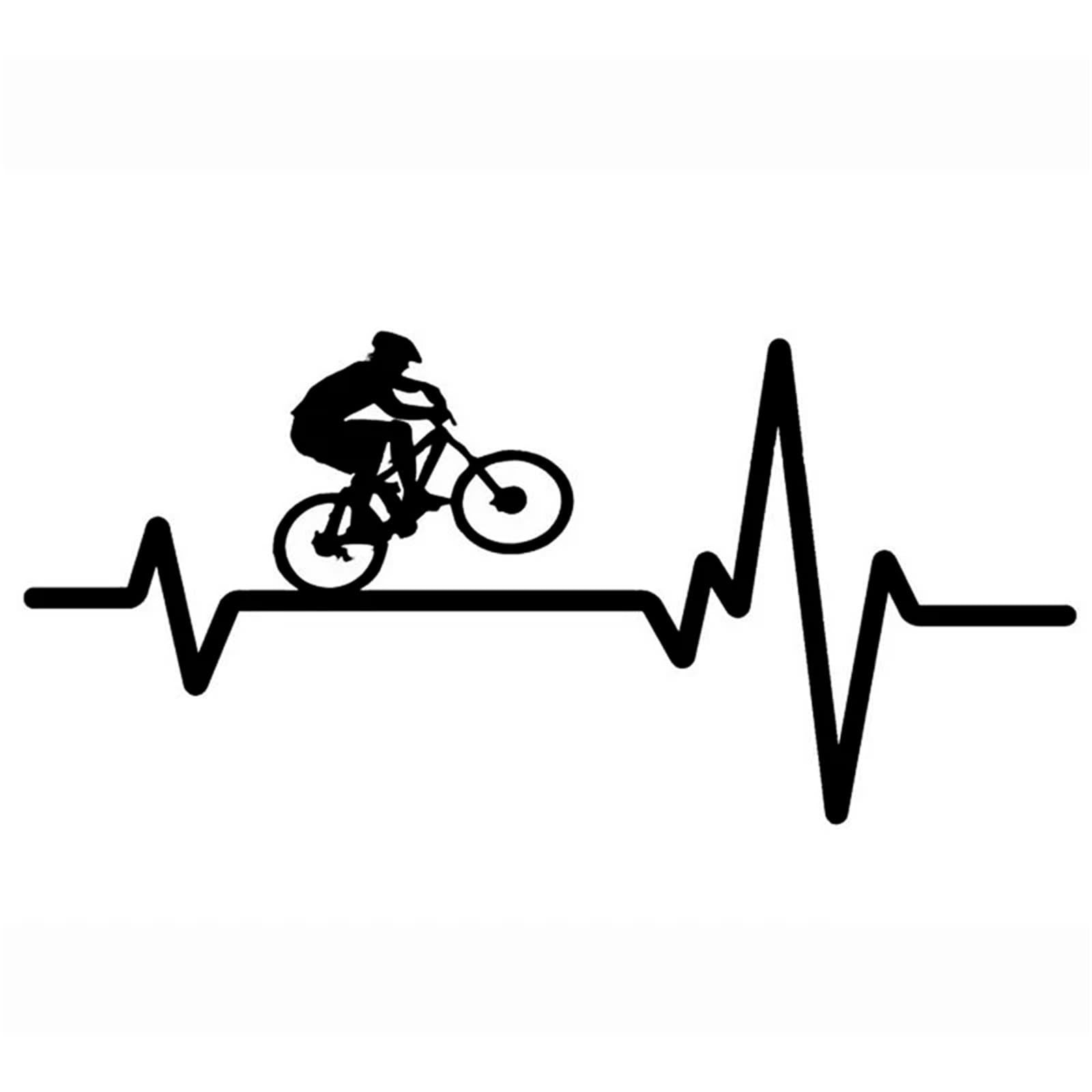 FGLFPXI Cycling Mountain Bike Helmet Heartbeat Car Sticker Automobiles Motorcycles Exterior Accessories Decals