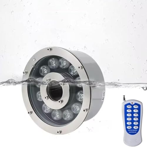 Luz LED sumergible para fuente RGB que transforma el jardín por la noche