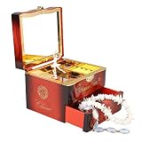Coherny Creative Spin Music Box Ballerina Jewelry Box Mirror Play Compact Storage Box Birthday Gift
