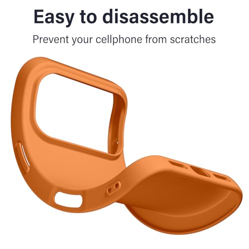 X-level for iPhone 17 Pro Case Ultra Slim Thin Silky Touch Soft TPU Phone Cover for Women Men, Minimalist Lightweight Non-Slip Shockproof Protective Case for iPhone 17 Pro 6.3 inch,Orange by X-level - Image 5