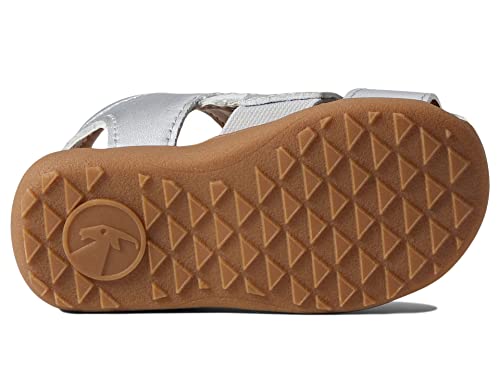 Billy Footwear Kids Sandal For Toddler - Faux Leather Upper With Rubber Outsole, Buckle Strap, And Zippered Closure Silver 5 Toddler M #TOP2