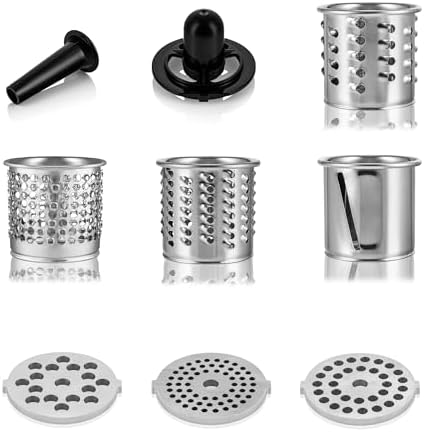 Bild 3 - ZEEGMA MOLEN CHEF EASY Elektrischer Fleischwolf Leistung 2100 W 3 Edelstahlscheiben Wurstaufsatz Gemüseschredder Rückwärtsgang