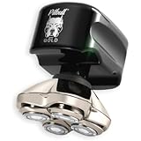 Skull Shaver Pitbull Gold PRO Head Rotary Shaver for Men,Wet/Dry 4 Razor Hair Trimmer with US USB Adapter & Charging Cable,4D Rechargeable, with Lithium-Ion Battery, Water Resistant Grooming Kit