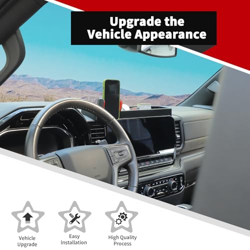 Voodonala for Chevy Silverado ZR2 Center Console Dash Storage Tray with Phone Holder Compatible with 2022-2025 Chevy Silverado ZR2 1500/ 2500HD/ 3500HD(Updated Screw Fixing) by Voodonala - Used condition - Image 6