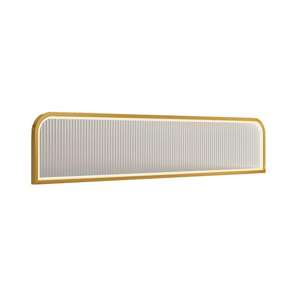 KLGFBDC Decorative Glass Dining Area Divider, Translucent Striped Partition Panel for Restaurants & Cafés, Gold-A (140x25cm) - Perfect for Aisle & Countertop Separation