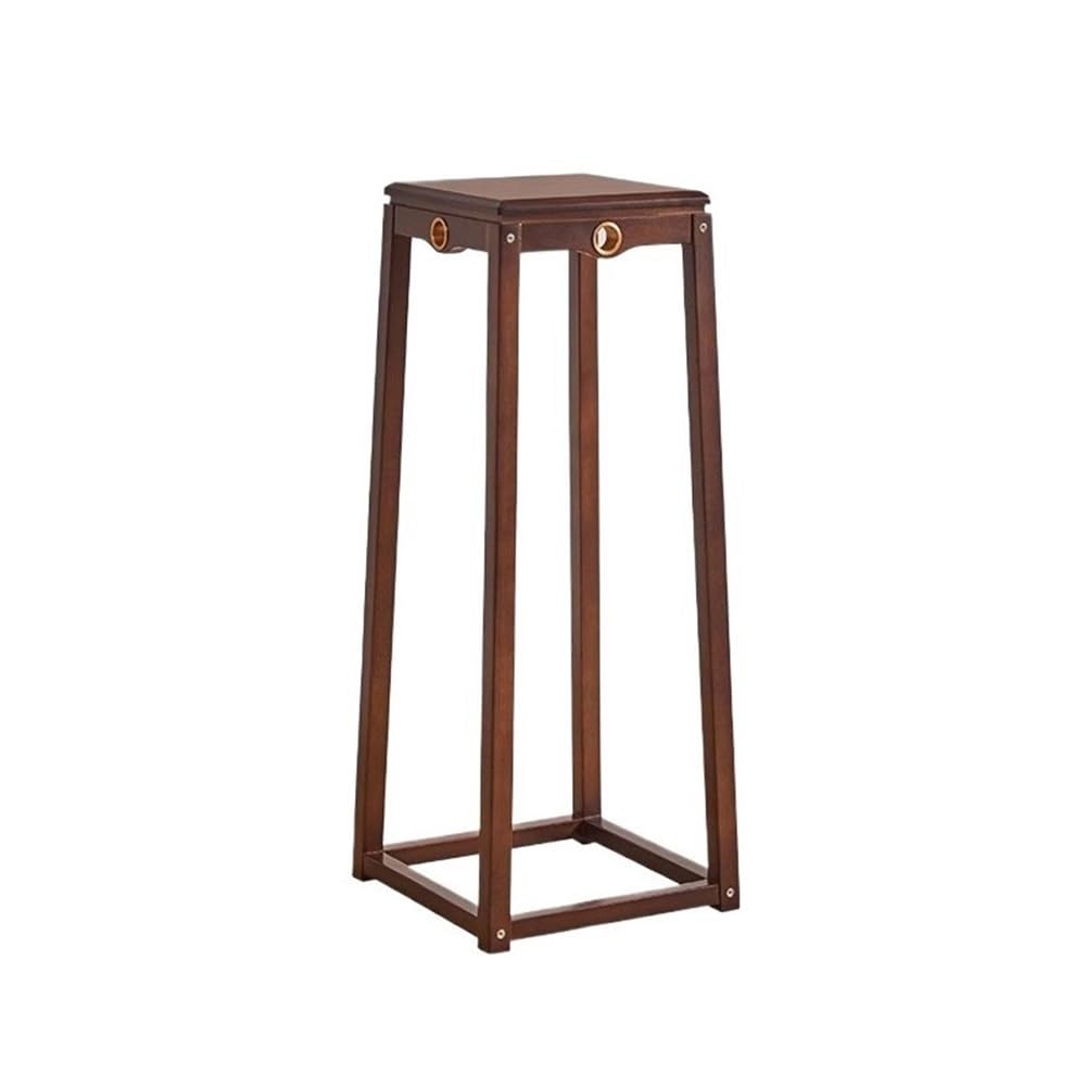 Pedestal Trapezoidal Bonsai Rack Shelf Rubber Wooden Plant Stand Decor