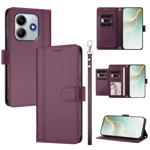 �X�}�z�P�[�X �Ή��@�� for Xiaomi Poco M7 Pro 5G,�Ή��@�� for Redmi Note 14 5G �X�}�z�P�[�X�y�E�H���b�g�f�U�C�� �f���A���J�[�h�X���b�g �L���b�V�� �t���b�v���X�^���h �����h�~�zViolet