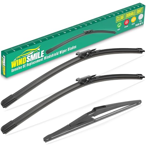 28" 26" 12" Windshield Wiper Blades Replacement for Ford CMax C-Max 2013 2014 2015 2016 2017 2018 Premium All Weather Front Rear Wipers Set - OEM Quality (Pack of 3)