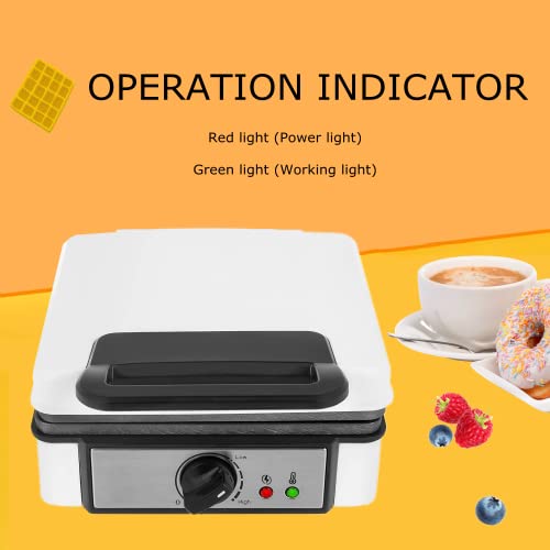 Waffeleisen Belgische Waffel, Waffle Maker 1200 Watt, Doppelwaffeleisen für Einstellbare Temperatur, 2 Rechteckige… – Bild 5