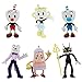 BESTZY Cuphead Figurines Cuphead Cake Toppers Decorazioni Festa di Compleanno per Bambini e Baby Shower Forniture per la Decorazione della Torta della Festa di Compleanno 6Pezzi