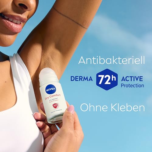 Nivea Dry Comfort Deo Roll-On Antitranspirant mit 72 Stunden Schutz