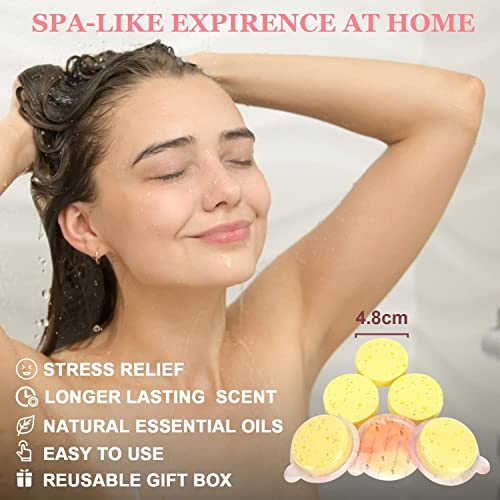 Shower Steamer, 24Pcs Eucalyptus & Lavender Shower Bomb Gift Set, Upgraded Aromatherapy Shower Tablets, Strong And Lasting Fragrance Shower Bombs, Gift For Mother's Day, Anniversaries #TOP3