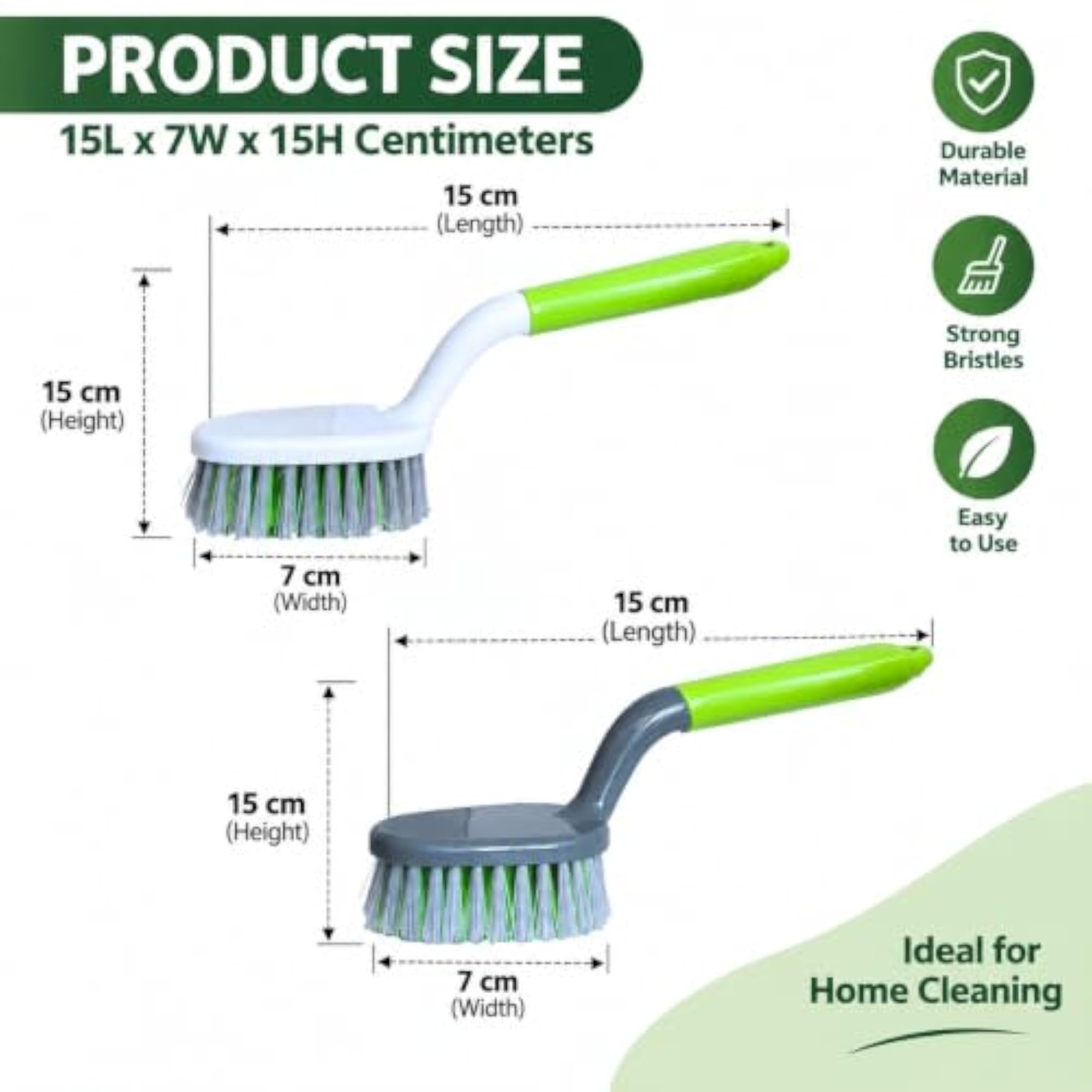 Multipurpose Sink & Tile Scrub Brush with Comfortable Grip