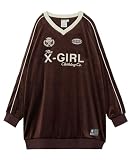 [エックスガール] ベロアゲームシャツドレス VELOUR GAME SHIRT DRESS 105254041001 BROWN S