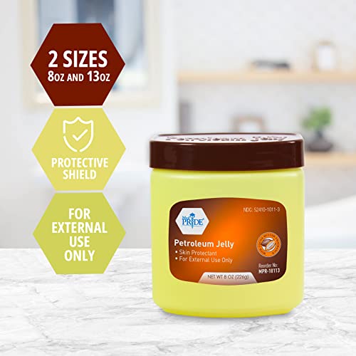 MED PRIDE Petroleum Jelly With Cocoa Butter Fragrance [ 8oz Tub ] - Skin Protectant For Dry Skin, Rashes, Minor Burns & Wounds- Powerful Moisturizer For Chapped Lips, Dry Hands, Chaffed Skin - Thumbnail 5